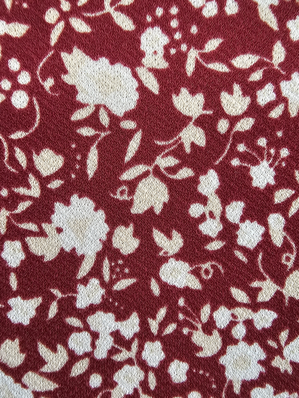 LUSH Maroon Floral Long Sleeve Crop Top - Picture 4 of 8